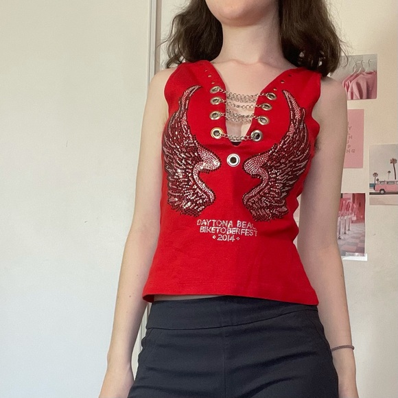 "Biketober fest" jewelled tank - Picture 6 of 6